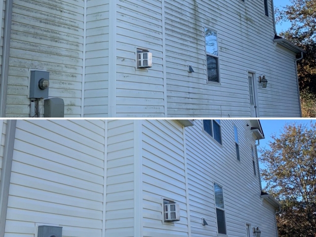 Low or soft pressure washing