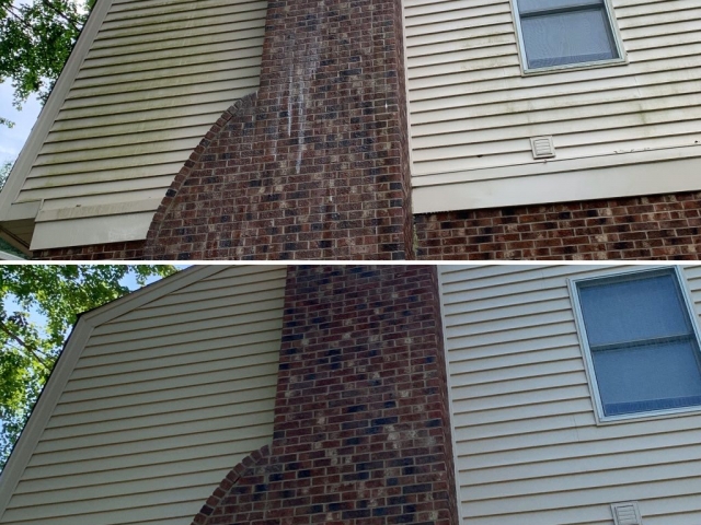 Before a low pressure washing